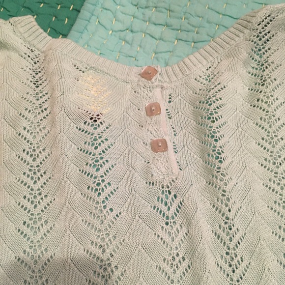 Volcom • Baby blue Button Up Lace Cardigan - Picture 7 of 8